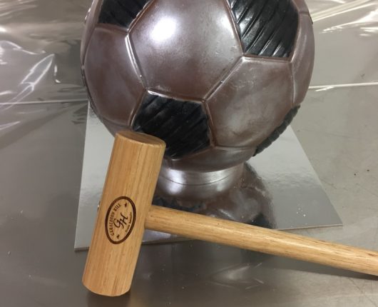 Lolly Bash Cake Soccer ball with hammer birthday fun