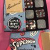 Supermum socks with chocolate toffee squares